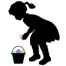 girl finding easter egg