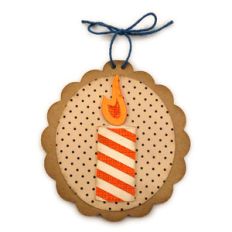 birthday candle ornament