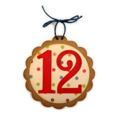numbers 1-5 disc ornament