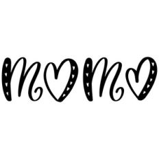 mama mothers day phrase with hearts