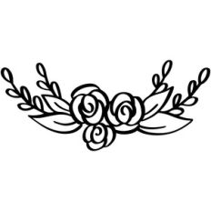 floral rose leaves flourish
