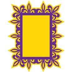 fleur de lis rectangle frame