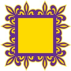 fleur de lis square frame