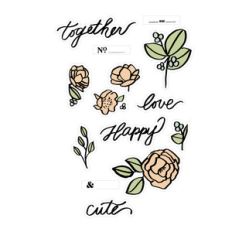 peony planner stickers