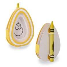 easter egg crayon card - chick