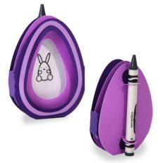 easter egg crayon card - rabbit