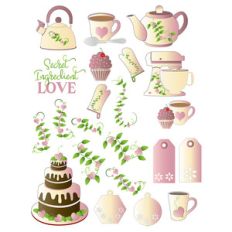 tea party planner stickers