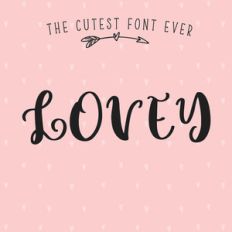 lovey solid font