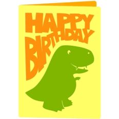 dino birthday card