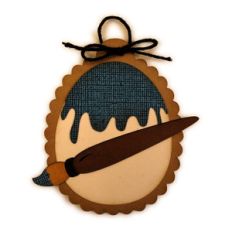 egg paint brush ornament