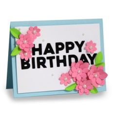 a2 happy birthday flowery card