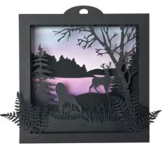 deer shadow box