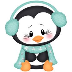 penguins with earmuffs
