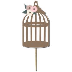birdcage cupcake topper