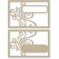 6x4 swirl flourish label