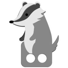 finger puppet - badger