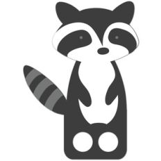 finger puppet - raccoon