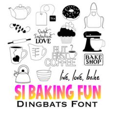 si baking fun dingbats font