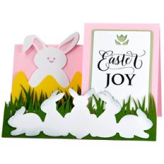 easter bunny side step card