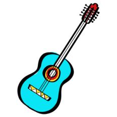 colored guitar