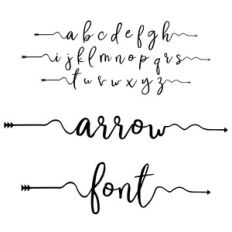 echo park arrow font