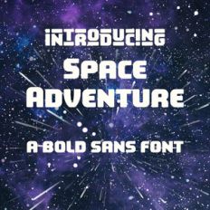 silhouette space adventure font