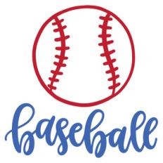 baseball handlettered