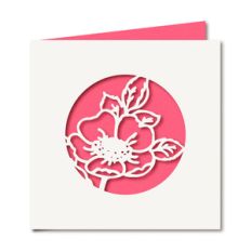 floral cutout square card