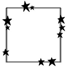 star square doodle frame