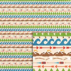 camping borders background paper