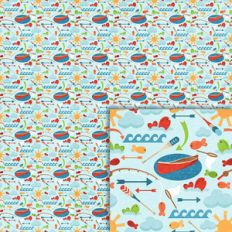 camping fishing background paper