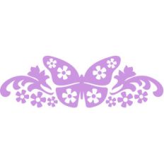 butterfly and flowers border