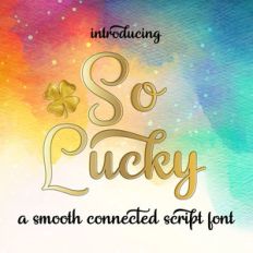 silhouette so lucky font