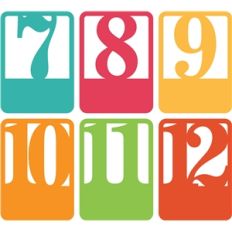 3x4 life cards vertical numbers 7-12