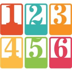 3x4 life cards vertical numbers 1-6