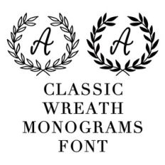 monogram wreath font