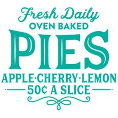 fresh daily oven baked pies