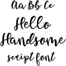 hello handsome font