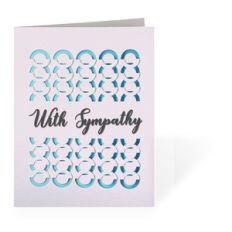 'with sympathy' fold and tuck card