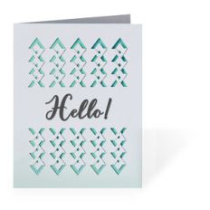'hello' fold and tuck card