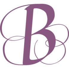 elegant flourished monogram b