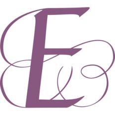 elegant flourished monogram e