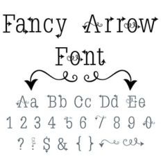 fancy arrow font