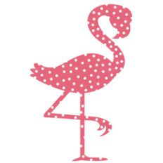 polka dot flamingo