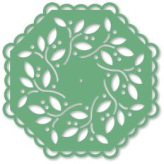 doily leaf swirl octagon