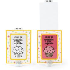 magic slider card cupcake