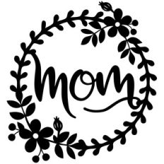 mom floral wreath