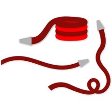 fire hoses border and corner