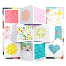 mini album card with pocket envelope and tags