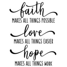 faith makes all things possible phrase